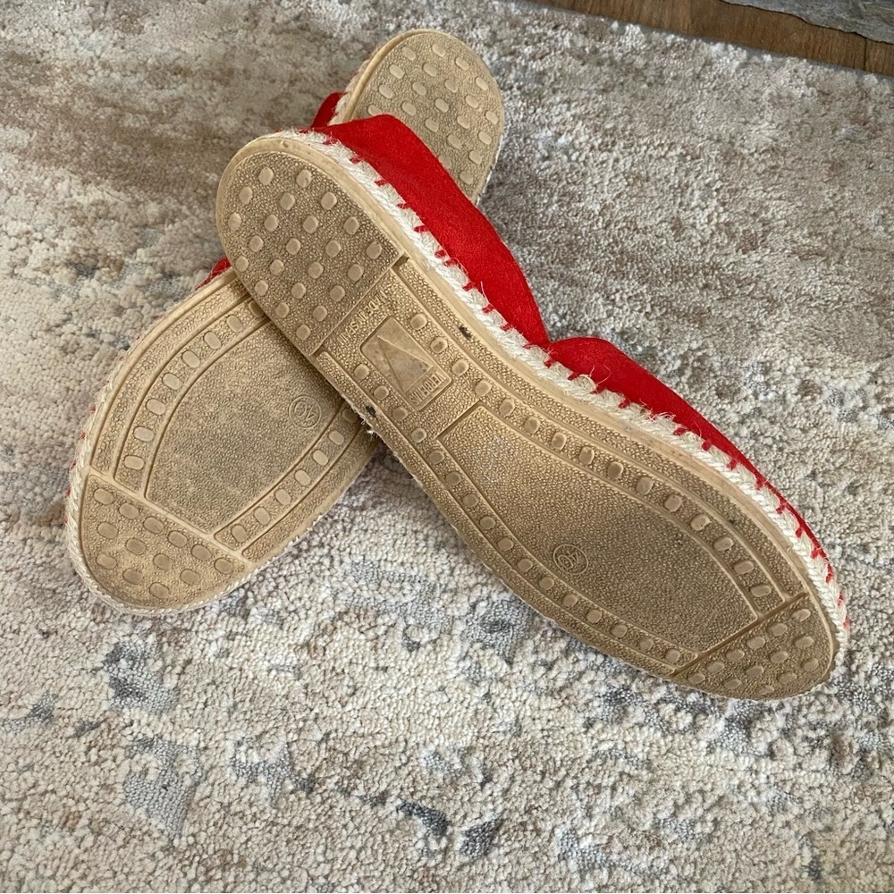 Verbenas Espadrille Carmen Serraje Fuego Loafers Slip On Red Suede Leather: 9 - Picture 7 of 8